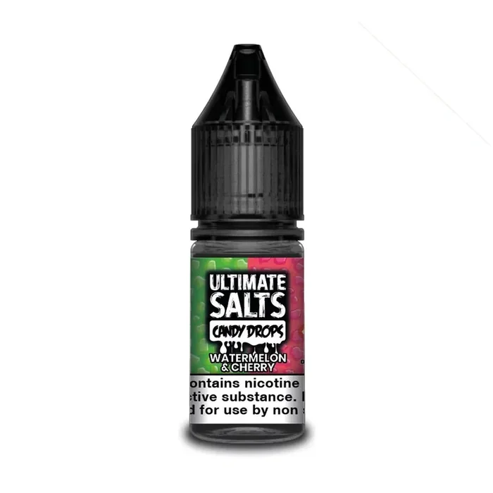 Watermelon & Cherry Candy Drops 10ml Nic Salt E-Liquid by Ultimate Juice