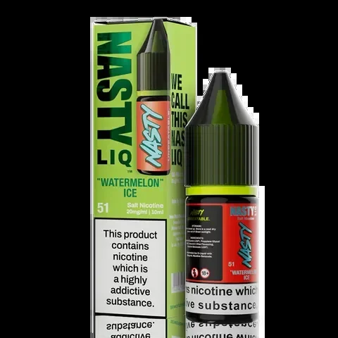 Watermelon Ice 10ml Nic Salt E-Liquid By Nasty Liq