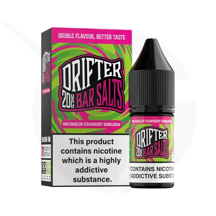 Watermelon Strawberry Bubblegum 10ml Nic Salt E-Liquid By Drifter