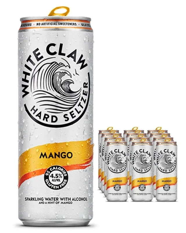 White Claw Mango Hard Seltzer Premixed Can Multipack, 12 x 330 ml