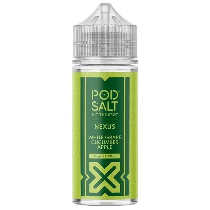 White Grape Cucumber Apple 100ml Shortfill E-Liquid By Pod Salt Nexus
