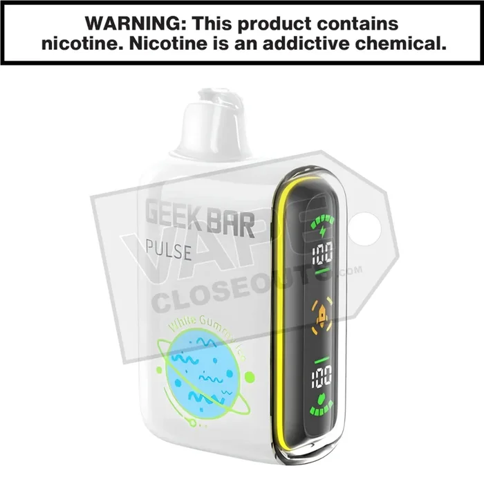 White Gummy Ice Geek Bar Pulse Disposable Vape