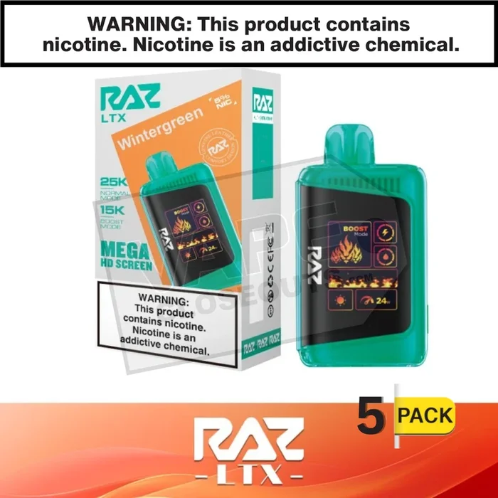 Wintergreen RAZ LTX 25K Disposable Vape