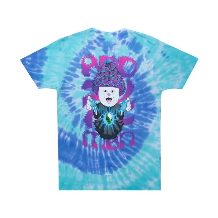 Wizard Tee (Blue/Aqua Spiral Dye)