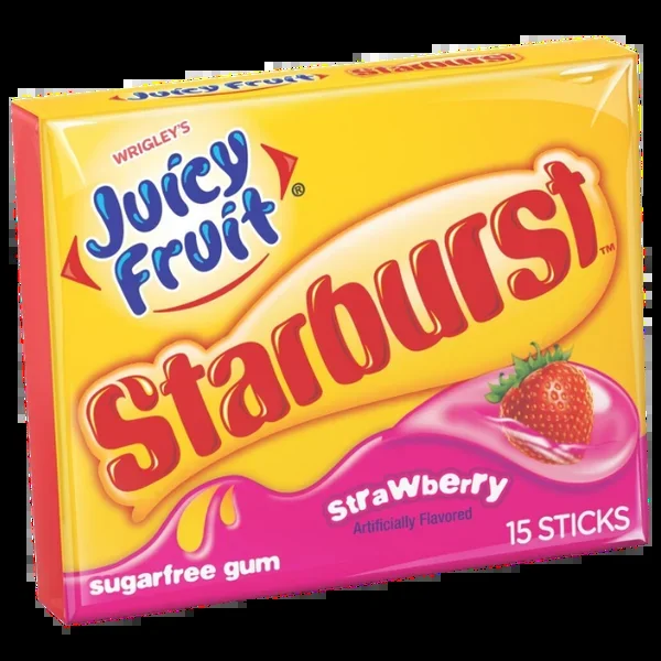 Wrigleys Juicy Fruit Starburst Strawberry 15 Stk