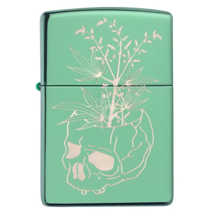 Zippo Botanical Skull Design