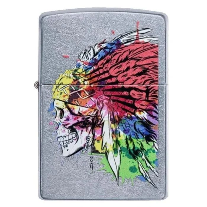 Zippo Skull With Headdress